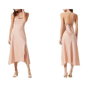 NWOT  ASTR the‎ Label Cowl Slip Midi Dress in Blush XS